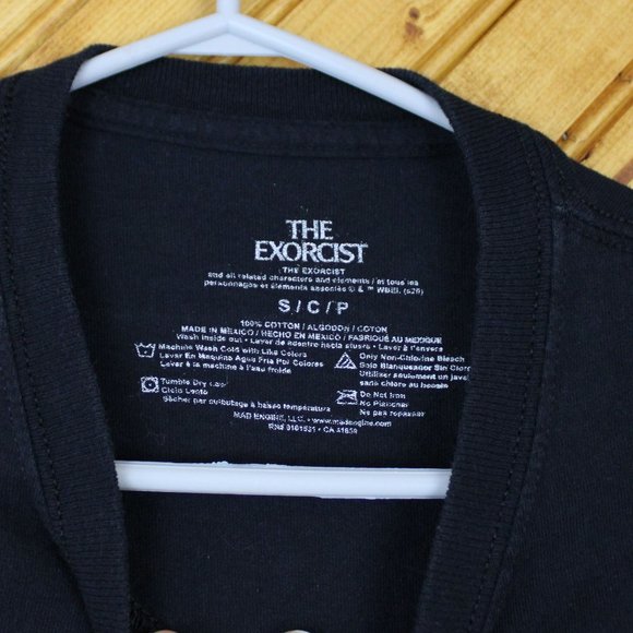 The Exorcist T-Shirt Unisex Small Black Short Sleeve Tee Crew Neck Cotton CA149 - Picture 4 of 5